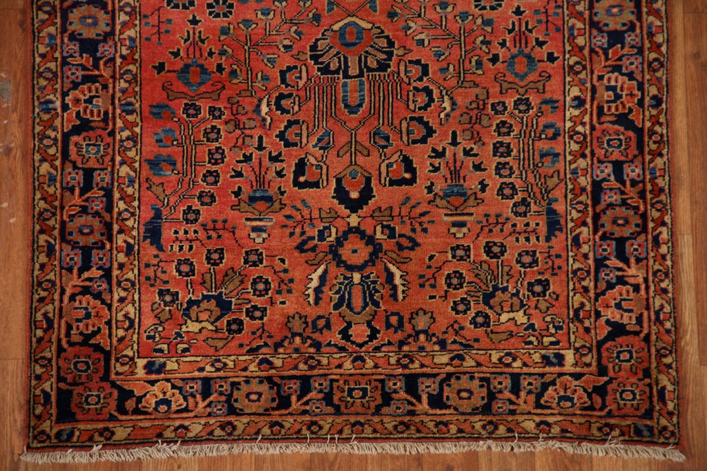 Antique Vegetable Dye Sarouk Mohajeran Persian Rug 3x5