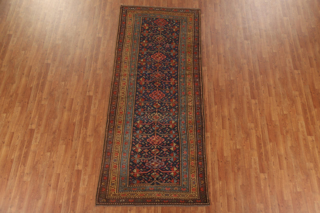 Pre-1900 Antique Vegetable Dye Heriz Bakhshayesh Persian Rug 4x10