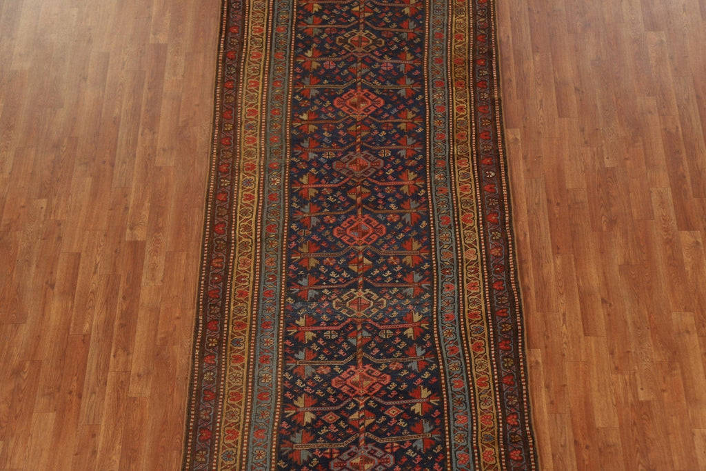 Pre-1900 Antique Vegetable Dye Heriz Bakhshayesh Persian Rug 4x10