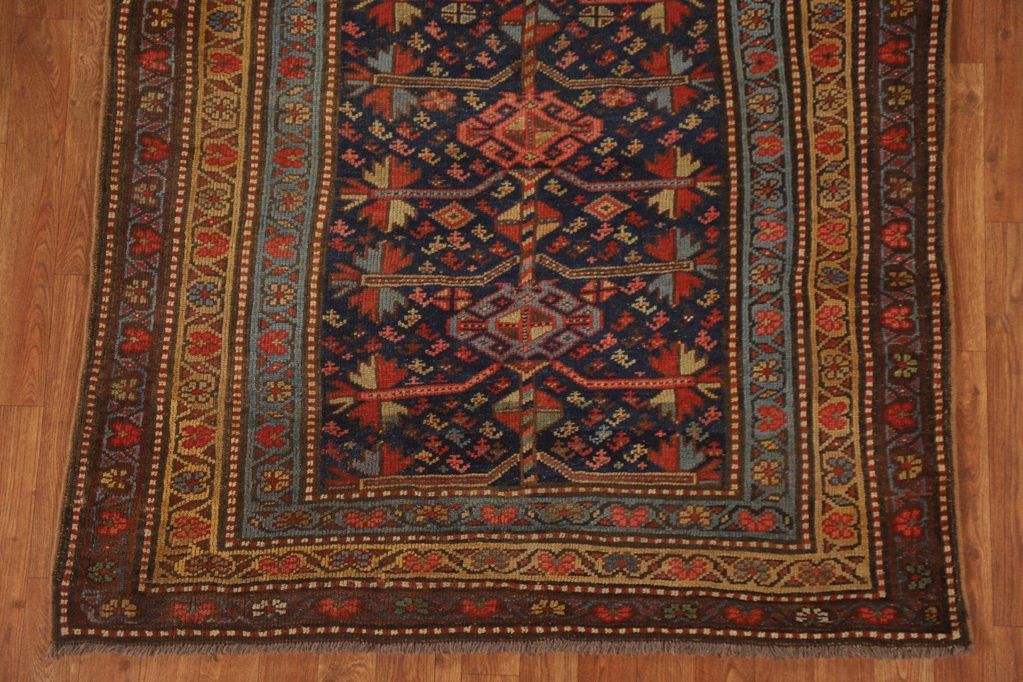 Pre-1900 Antique Vegetable Dye Heriz Bakhshayesh Persian Rug 4x10