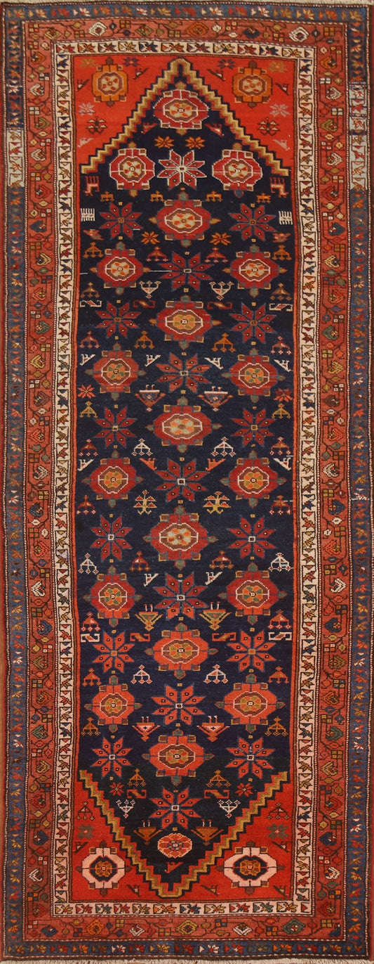 Antique Vegetable Dye Malayer Persian Runner Rug 4x10