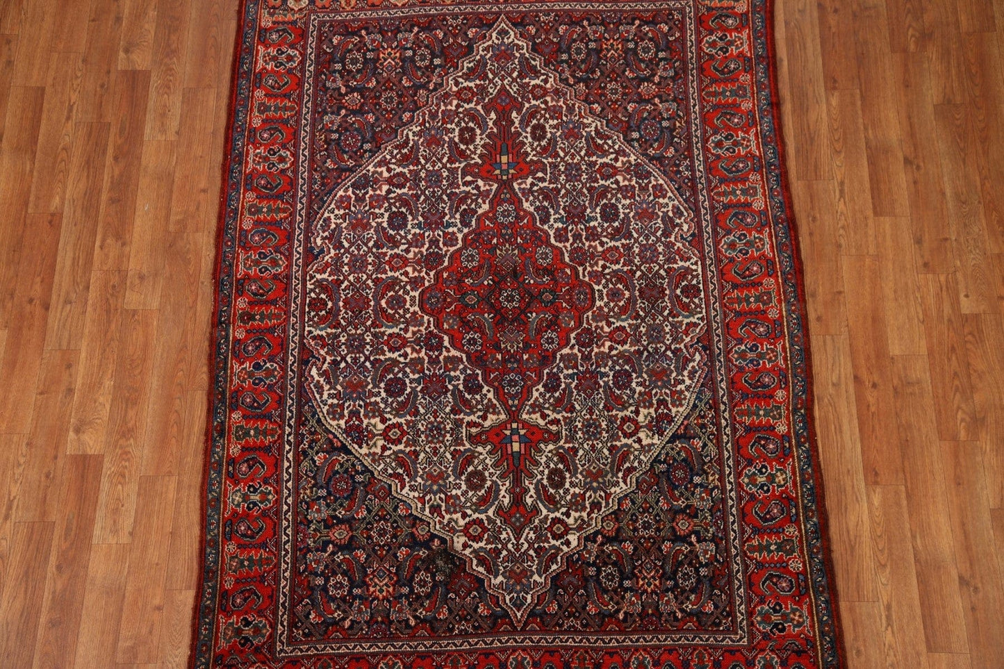 100% Vegetable Dye Antique Bibikabad Persian Area Rug 5x7