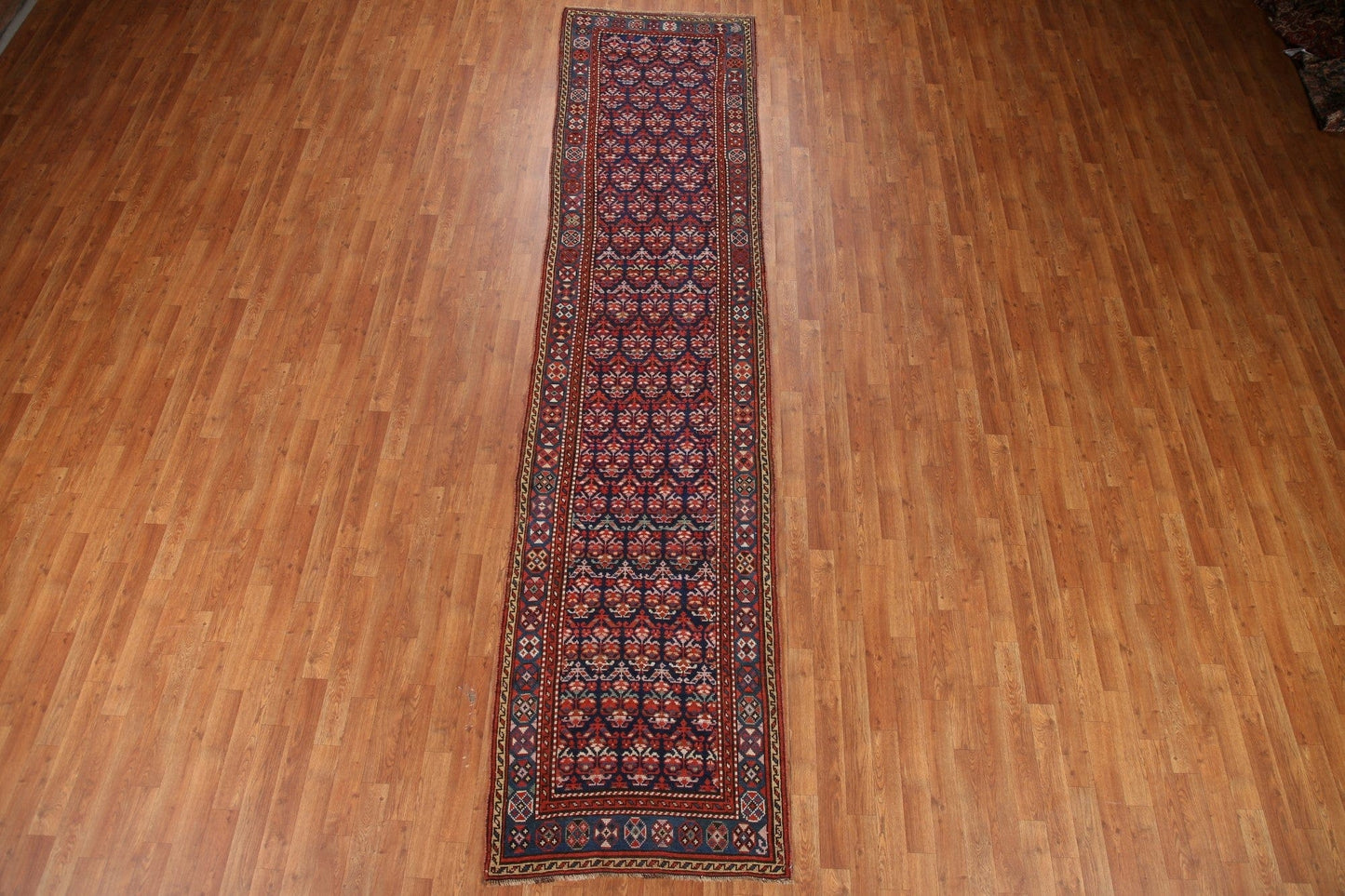 Pre-1900 Antique Vegetable Dye Karabakh Runner Rug 3x13