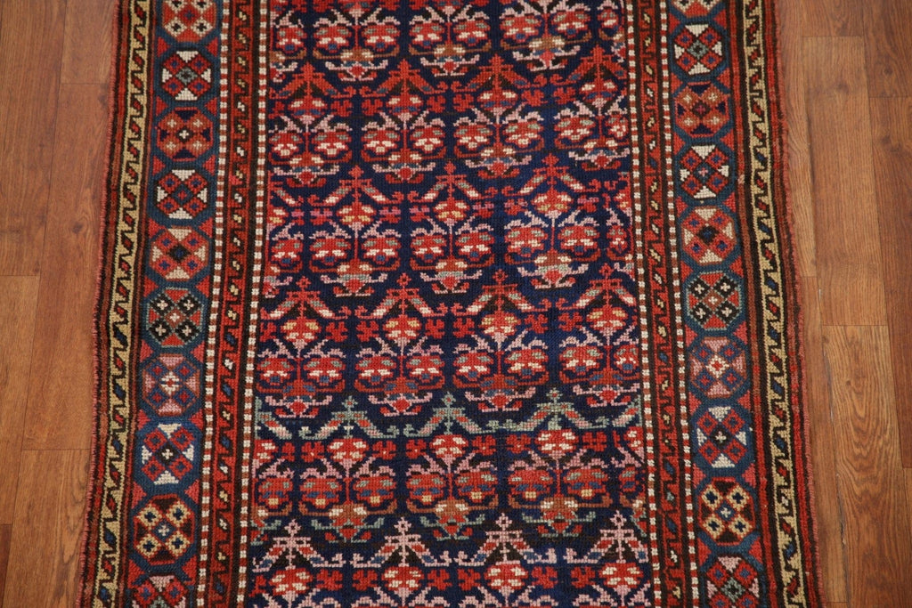 Pre-1900 Antique Vegetable Dye Karabakh Runner Rug 3x13