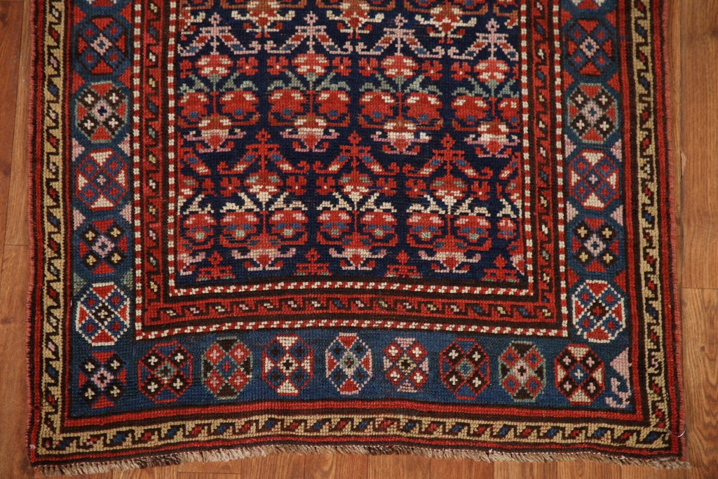 Pre-1900 Antique Vegetable Dye Karabakh Runner Rug 3x13