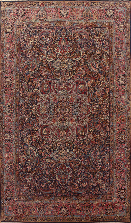 Pre-1900 Antique Vegetable Dye Kerman Lavar Persian Rug 10x15