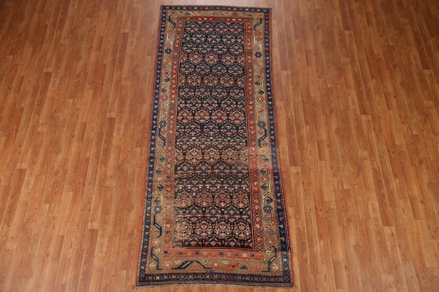 Pre-1900 Antique Vegetable Dye Malayer Persian Rug 4x9