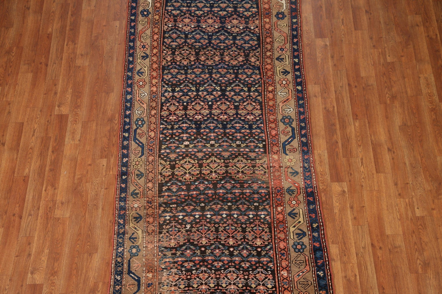 Pre-1900 Antique Vegetable Dye Malayer Persian Rug 4x9