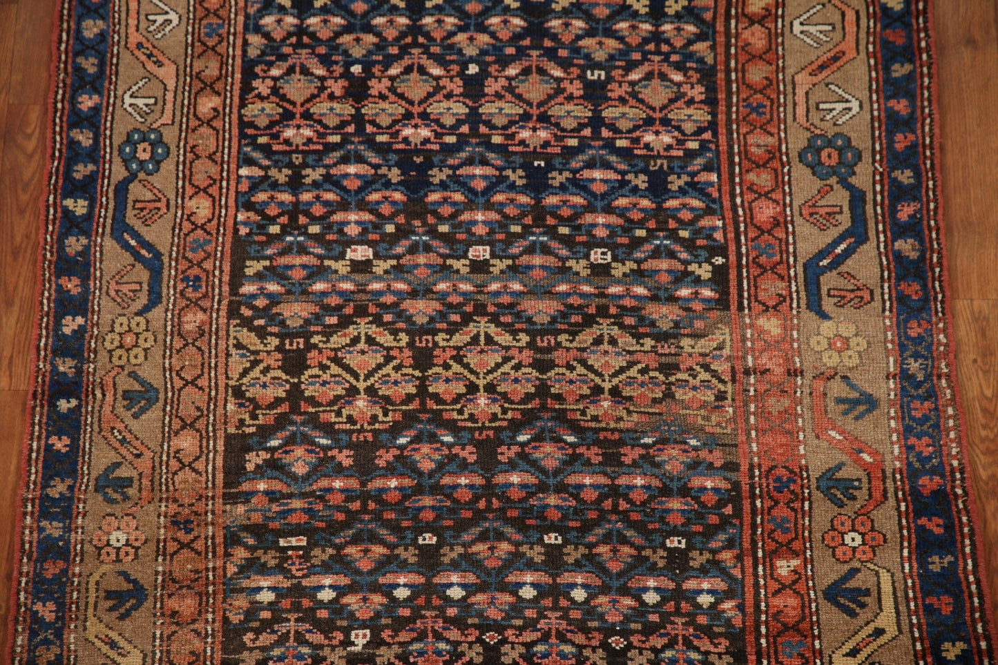 Pre-1900 Antique Vegetable Dye Malayer Persian Rug 4x9