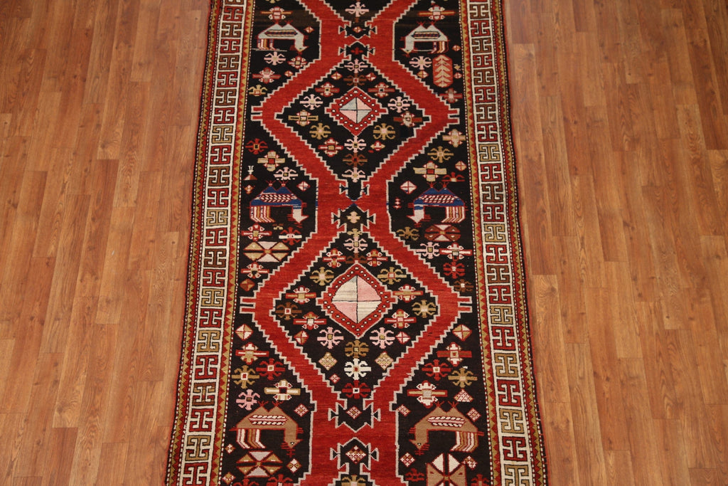 100% Vegetable Dye Antique Shirvan Oriental Area Rug 4x8