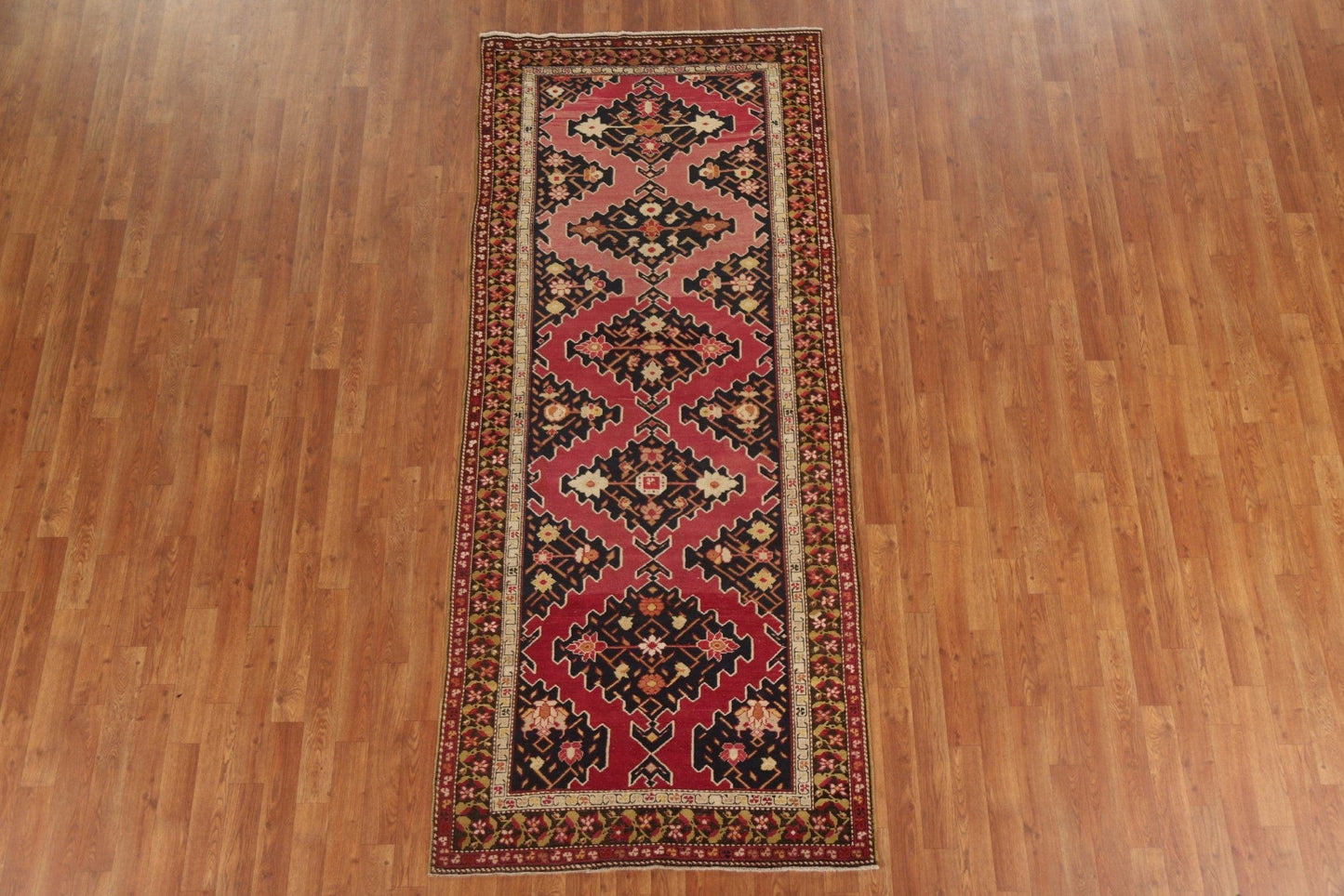 Pre-1900 Antique Vegetable Dye Shirvan Wool Area Rug 4x8