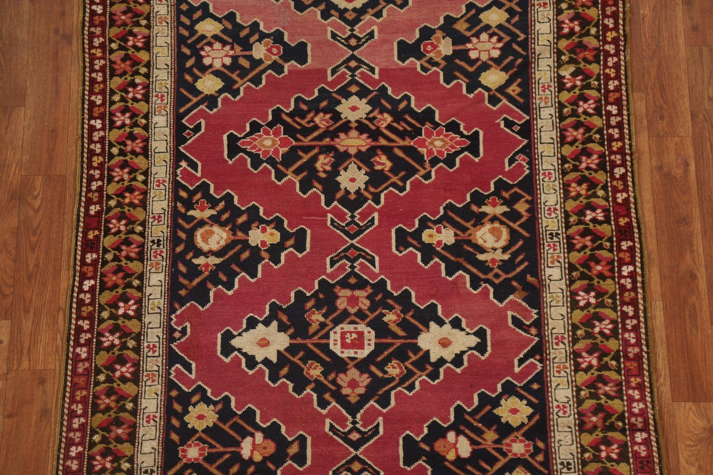 Pre-1900 Antique Vegetable Dye Shirvan Wool Area Rug 4x8