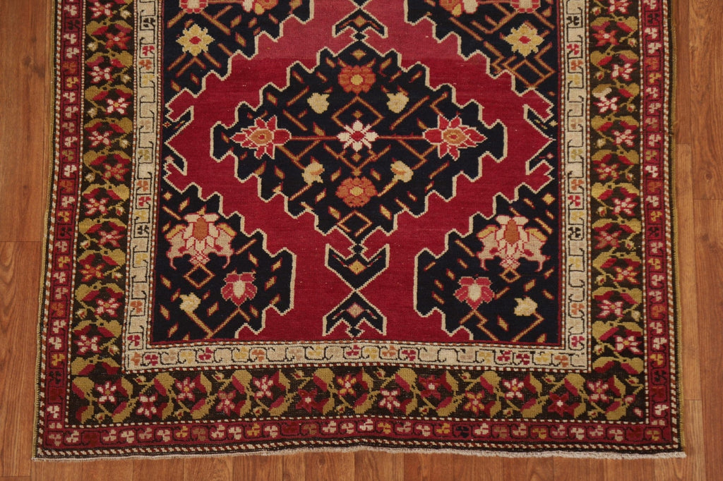 Pre-1900 Antique Vegetable Dye Shirvan Wool Area Rug 4x8