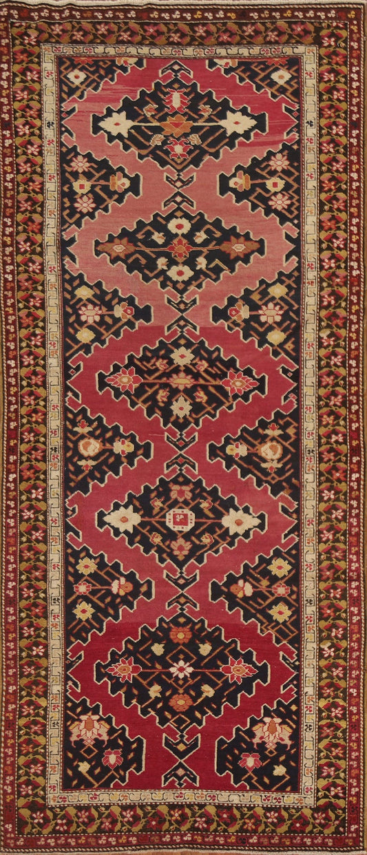 Pre-1900 Antique Vegetable Dye Shirvan Wool Area Rug 4x8