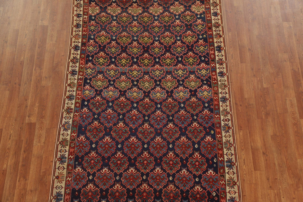 Pre-1900 Antique Vegetable Dye Kazak Oriental Area Rug 5x11