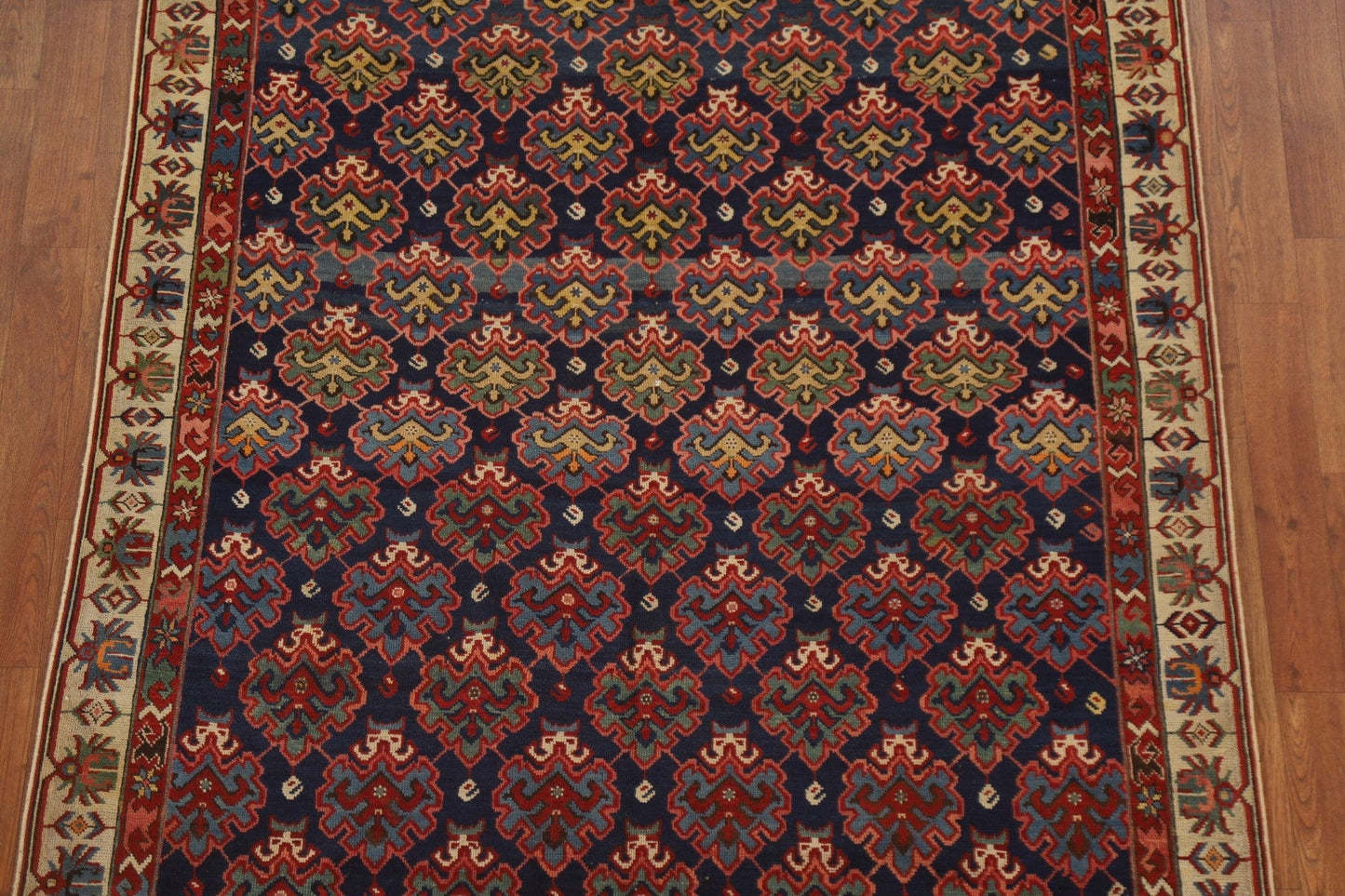 Pre-1900 Antique Vegetable Dye Kazak Oriental Area Rug 5x11