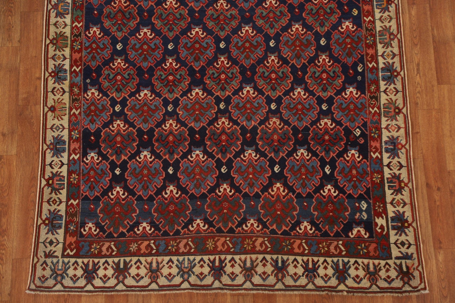 Pre-1900 Antique Vegetable Dye Kazak Oriental Area Rug 5x11