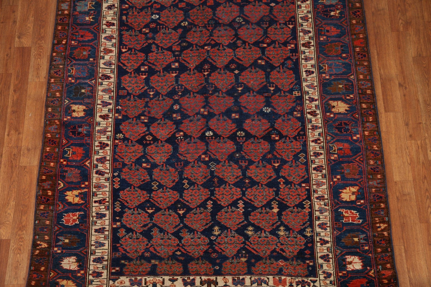 Pre-1900 Antique Vegetable Dye Kazak Oriental Area Rug 5x7