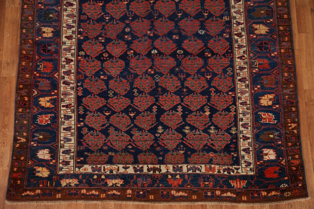 Pre-1900 Antique Vegetable Dye Kazak Oriental Area Rug 5x7