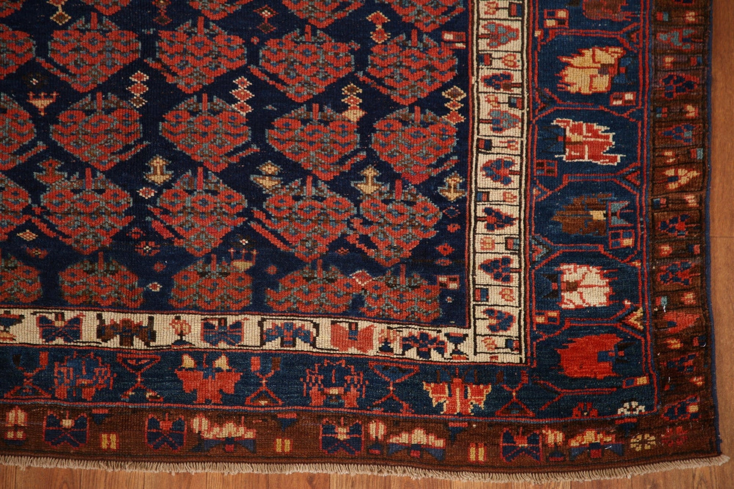 Pre-1900 Antique Vegetable Dye Kazak Oriental Area Rug 5x7