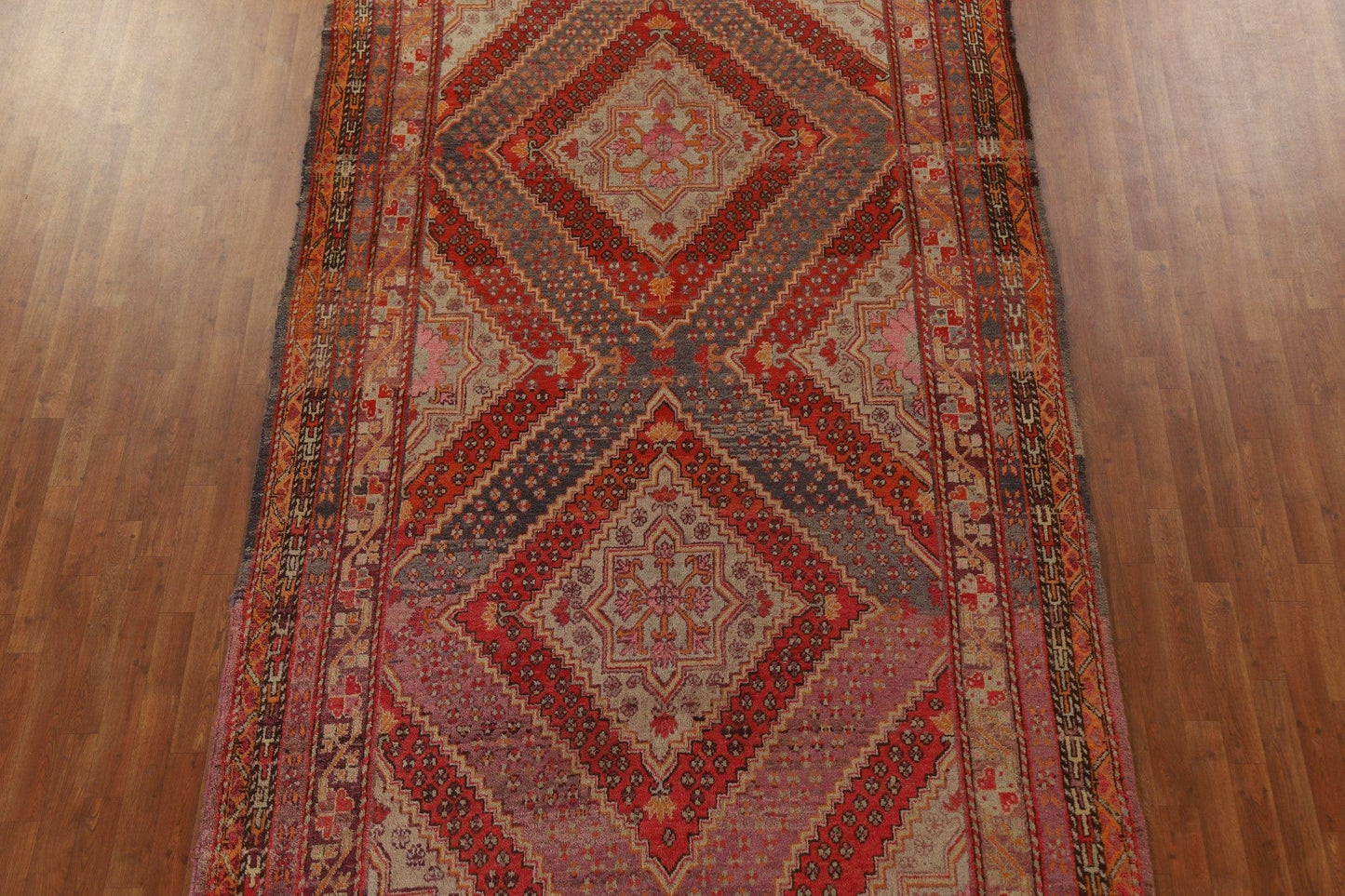 100% Vegetable Dye Antique Khotan Oriental Area Rug 7x13