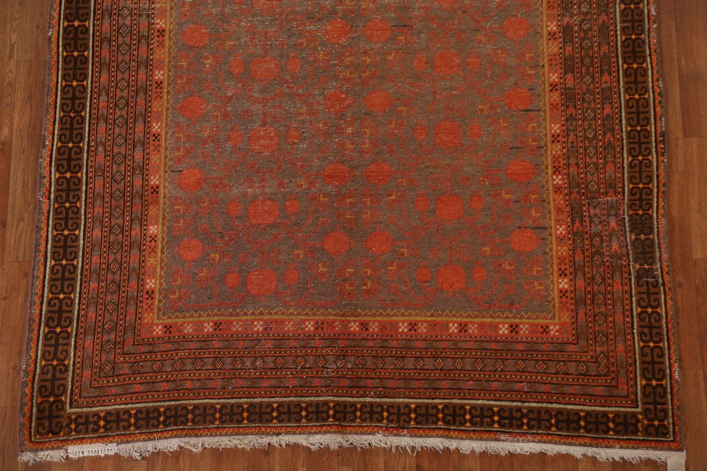 Pre-1900 Antique Khotan Vegetable Dye Area Rug 6x10