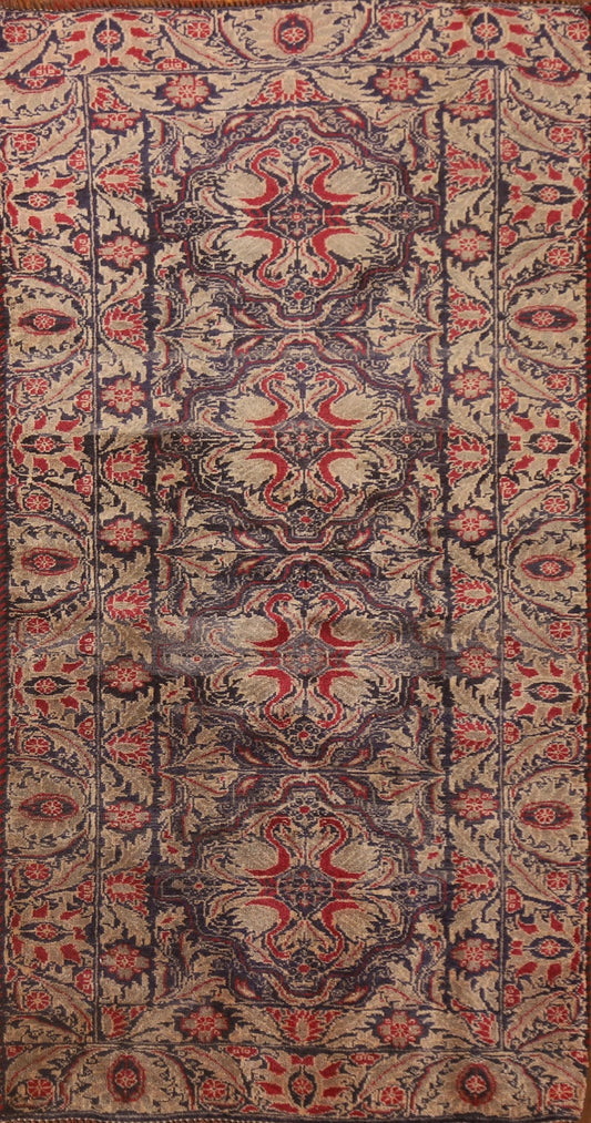 100% Vegetable Dye Antique Sarouk Persian Rug 2x5