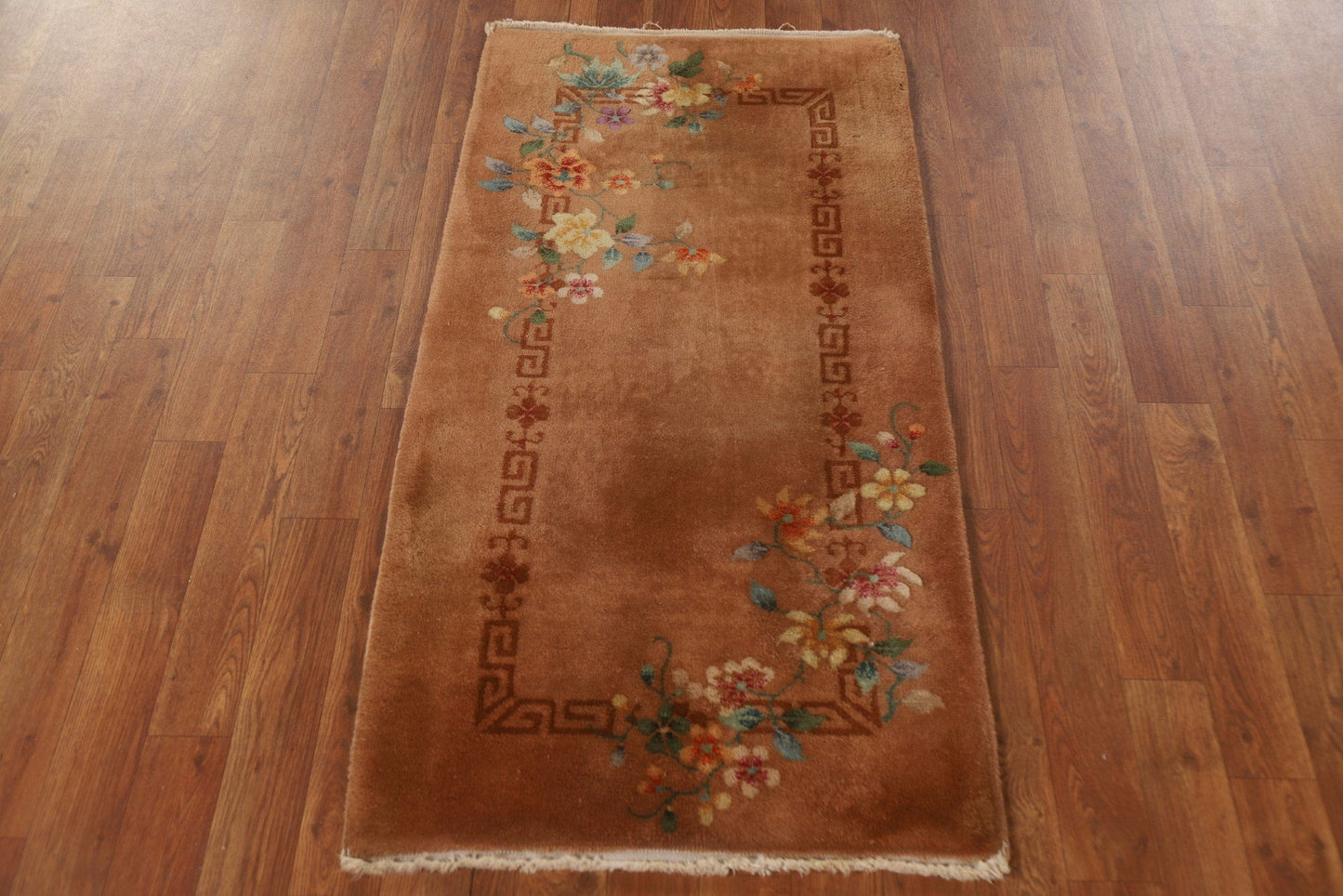 Vegetable Dye Art Deco Oriental Area Rug 2x4