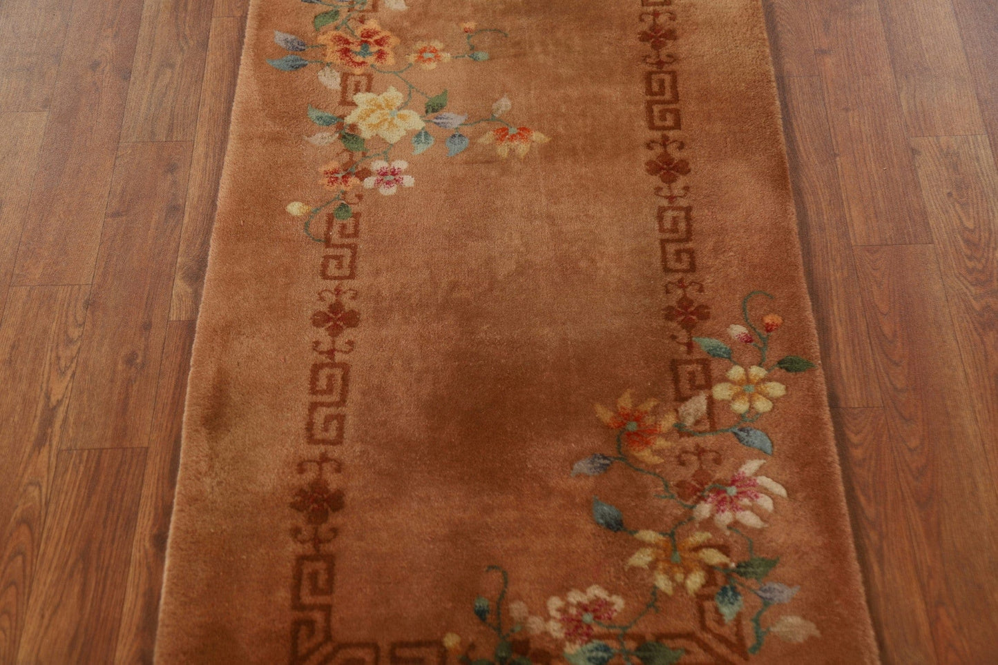 Vegetable Dye Art Deco Oriental Area Rug 2x4