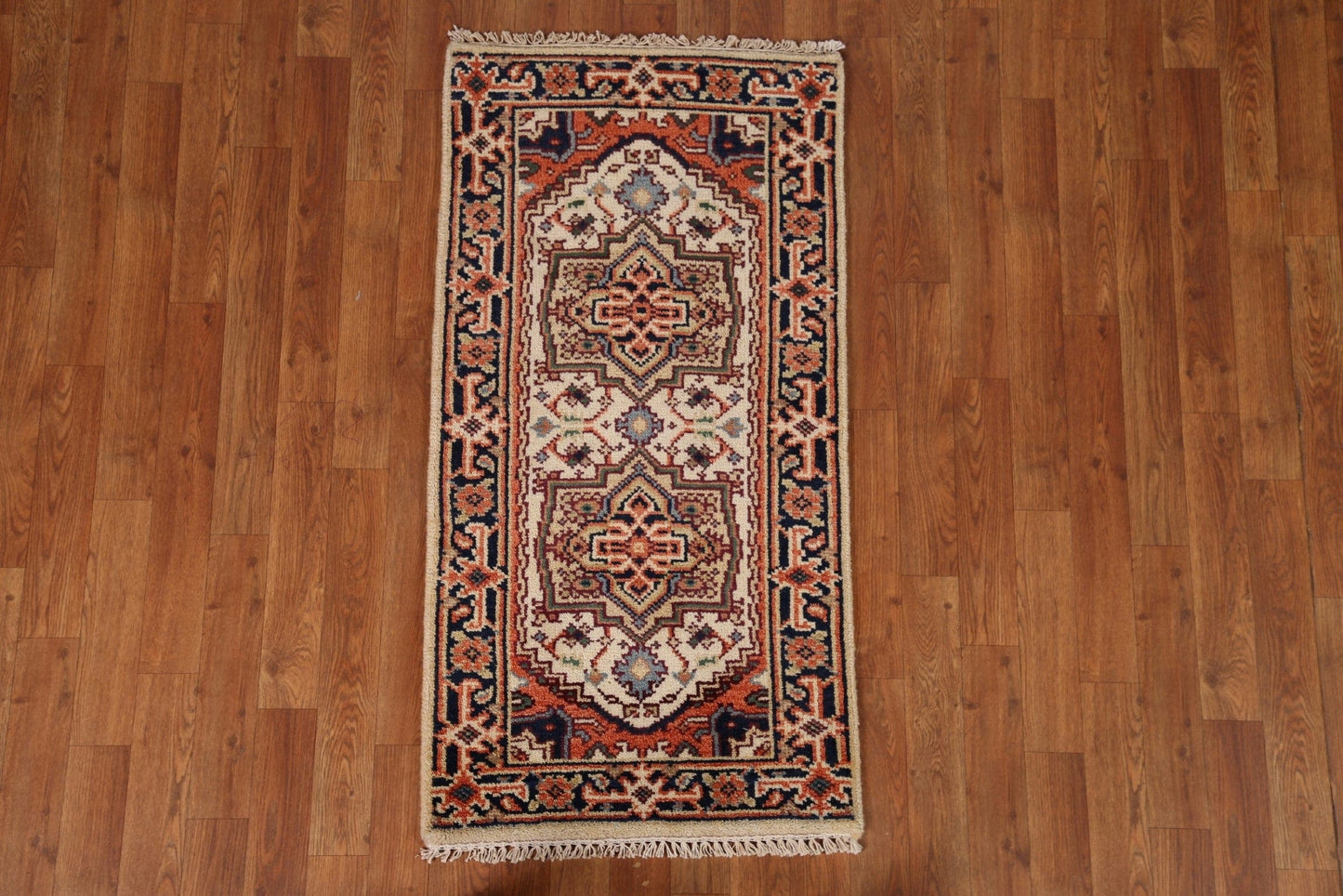 Geometric Heriz Serapi Oriental Rug 2x4