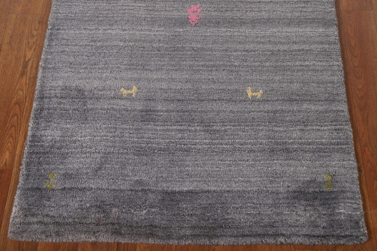 Gray Wool Gabbeh Oriental Rug 3x4