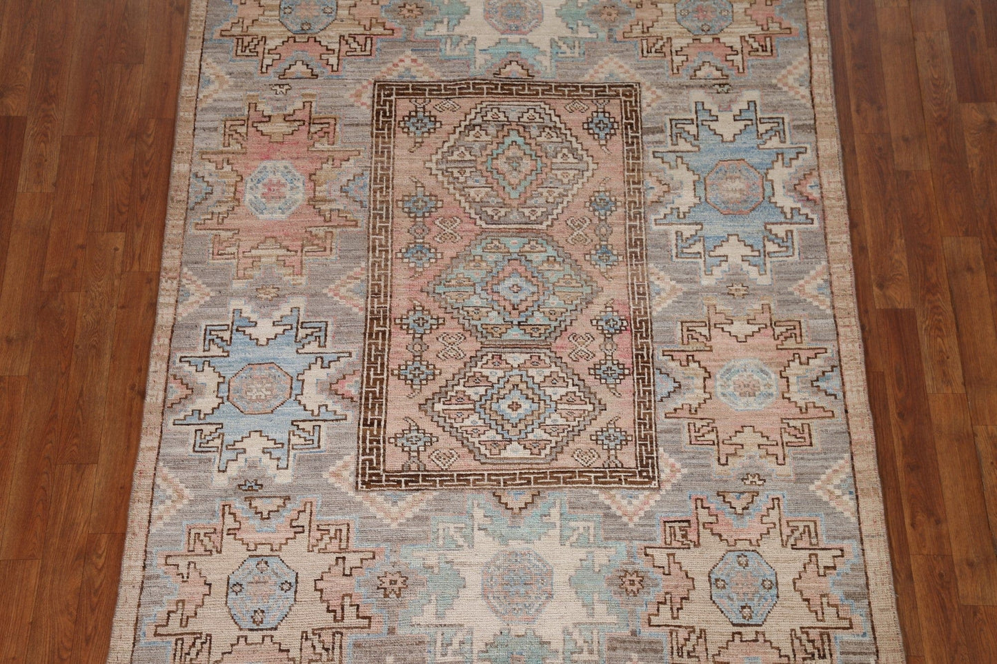 Vegetable Dye Oushak Turkish Area Rug 5x6