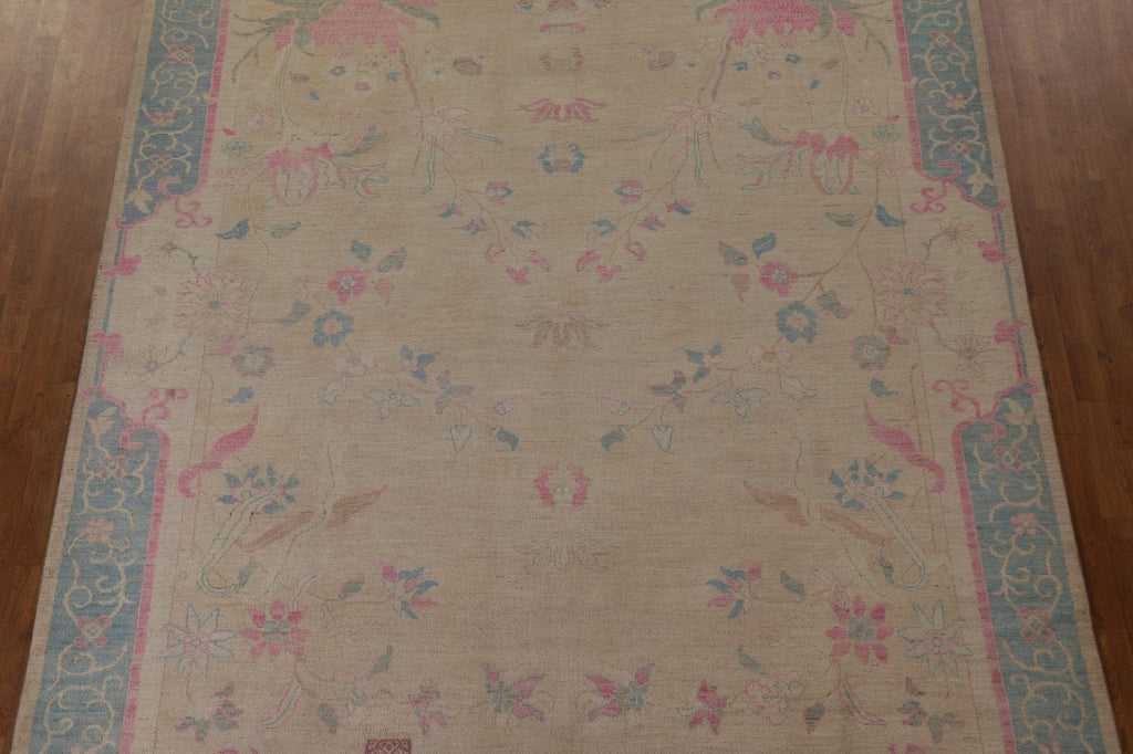 Vegetable Dye Oushak Turkish Area Rug 9x11