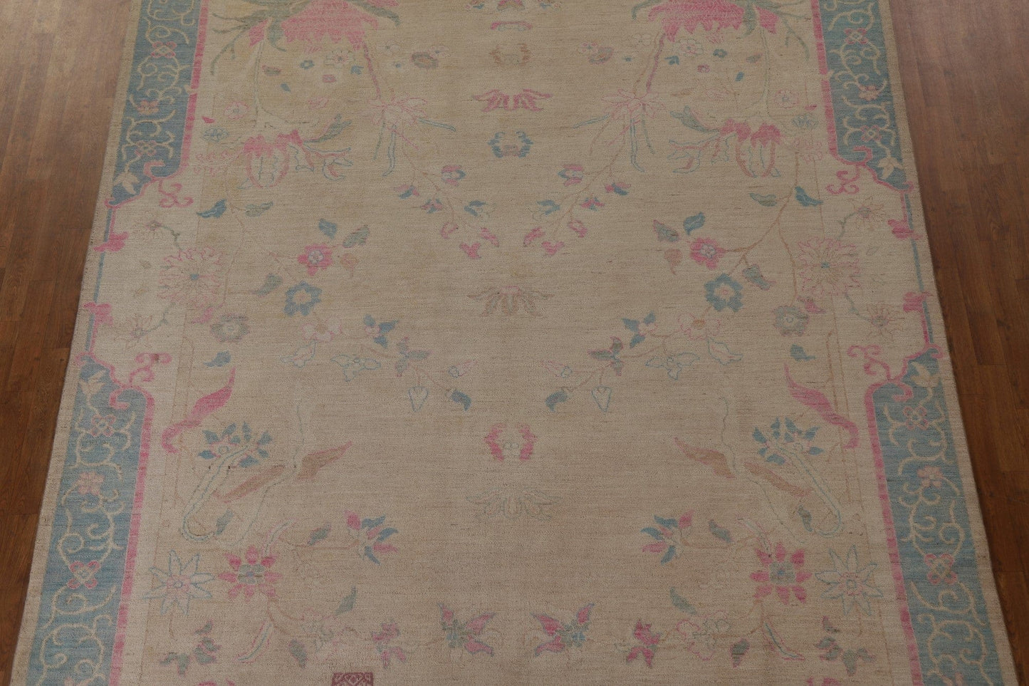 Vegetable Dye Oushak Turkish Area Rug 9x11