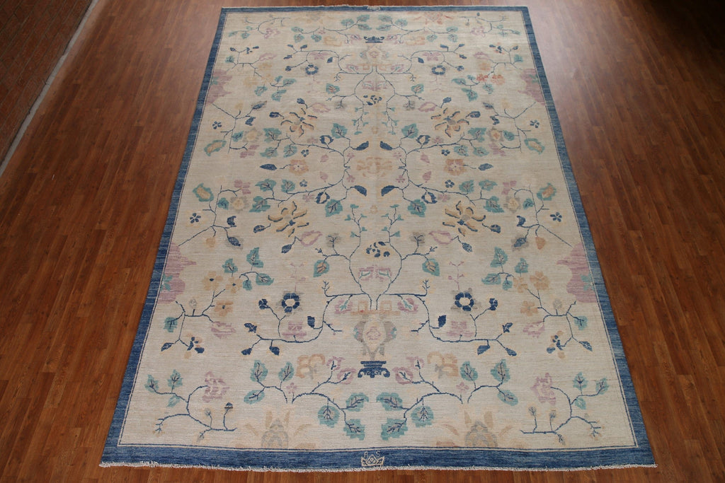 Vegetable Dye Oushak Turkish Area Rug 9x14