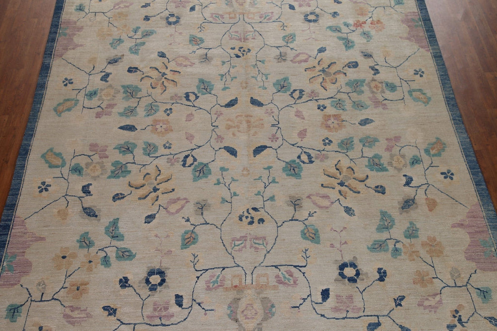 Vegetable Dye Oushak Turkish Area Rug 9x14