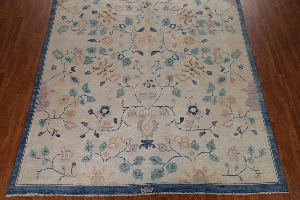 Vegetable Dye Oushak Turkish Area Rug 9x14