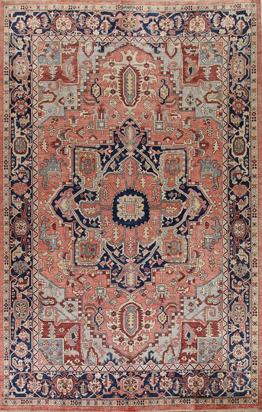 Vegetable Dye Heriz Serapi Persian Area Rug 9x12