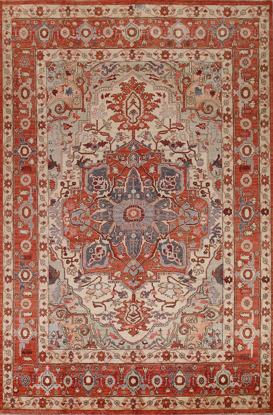 Vegetable Dye Heriz Serapi Persian Area Rug 9x12