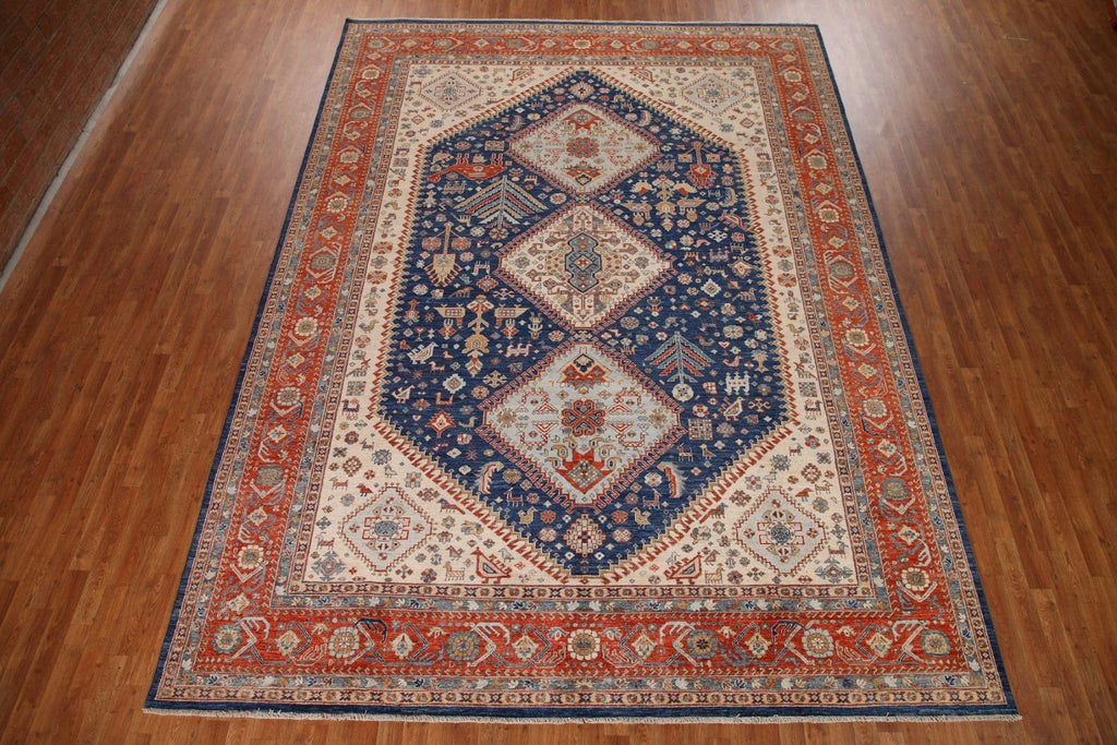 Vegetable Dye Yalameh Oriental Area Rug 10x13