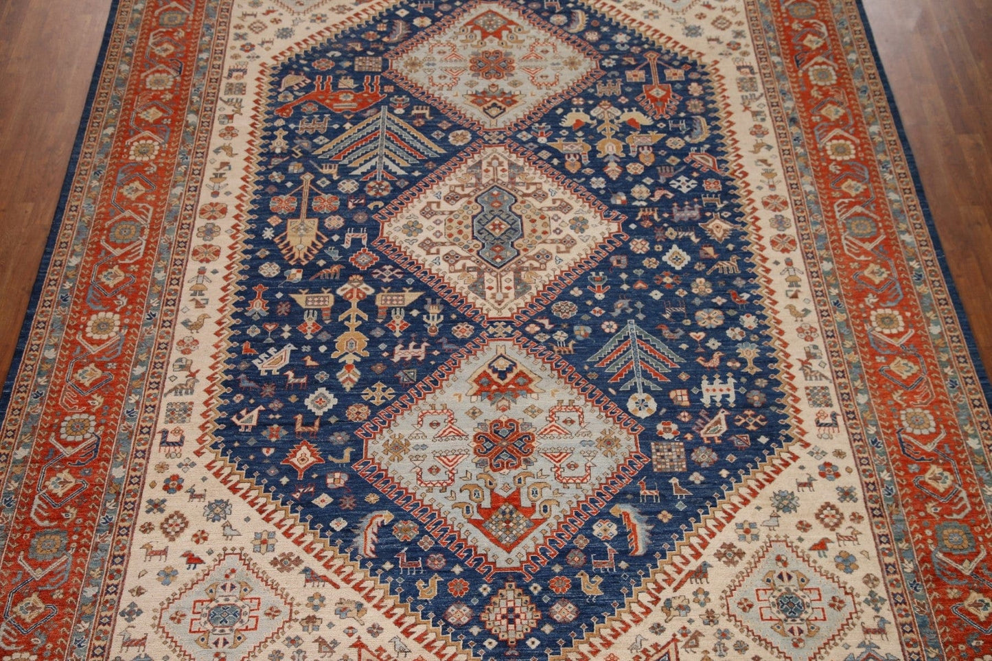 Vegetable Dye Yalameh Oriental Area Rug 10x13