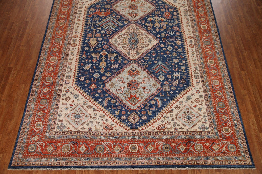 Vegetable Dye Yalameh Oriental Area Rug 10x13