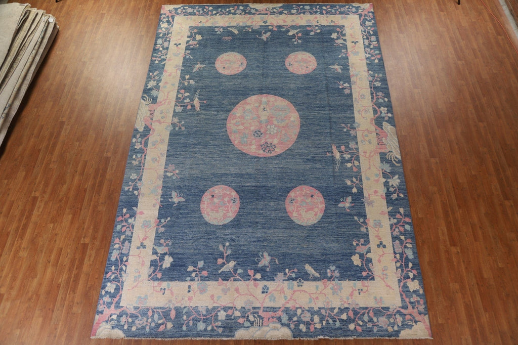 Vegetable Dye Oushak Turkish Large Rug 10x14