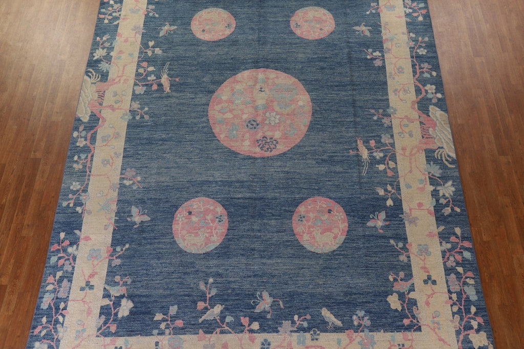 Vegetable Dye Oushak Turkish Large Rug 10x14