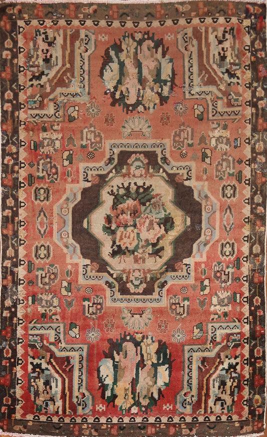 Vintage Bakhtiari Persian Area Rug 4x6