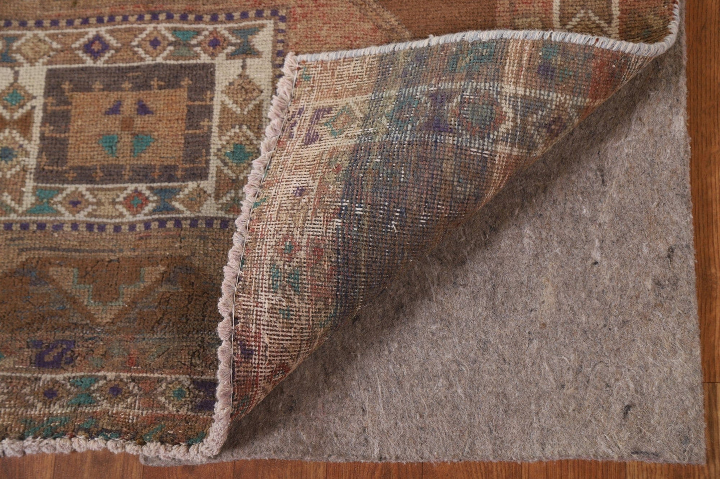 Vintage Meshkin Persian Runner Rug 4x13