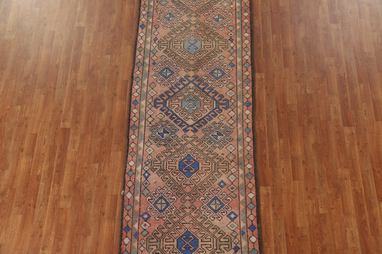 Vintage Hamedan Persian Runner Rug 3x10