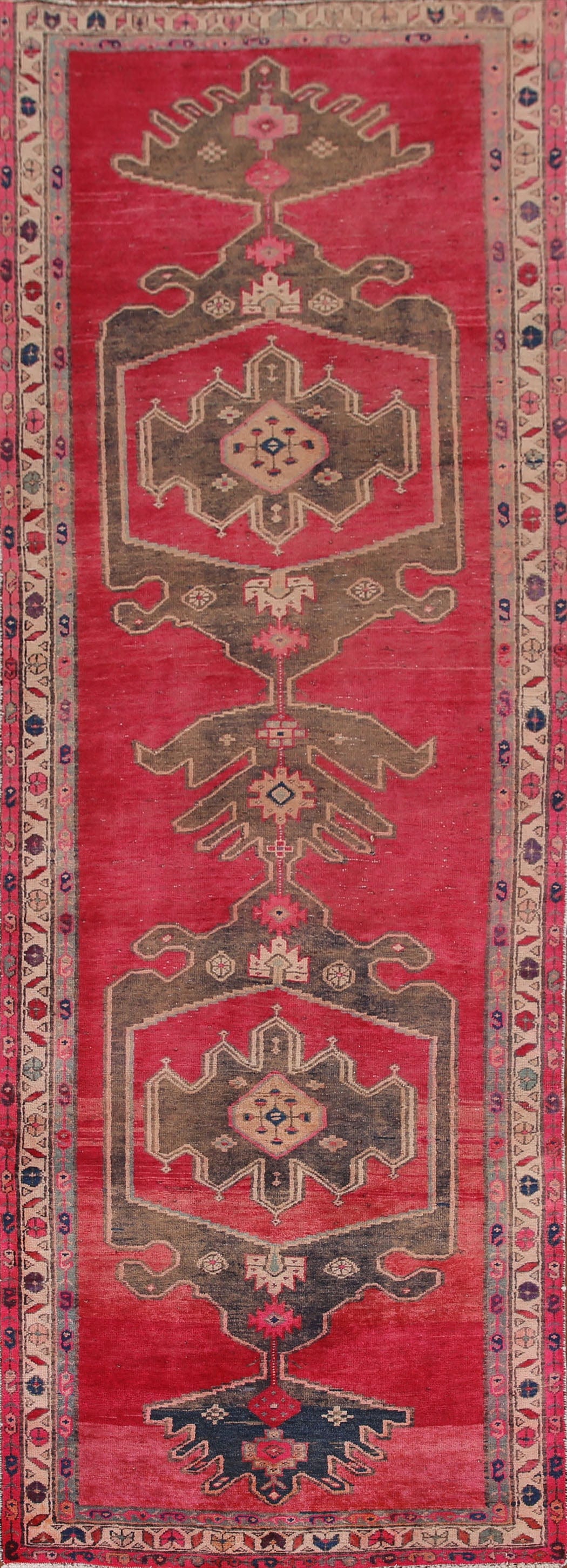 Handmade Ardebil Persian Runner Rug 4x11