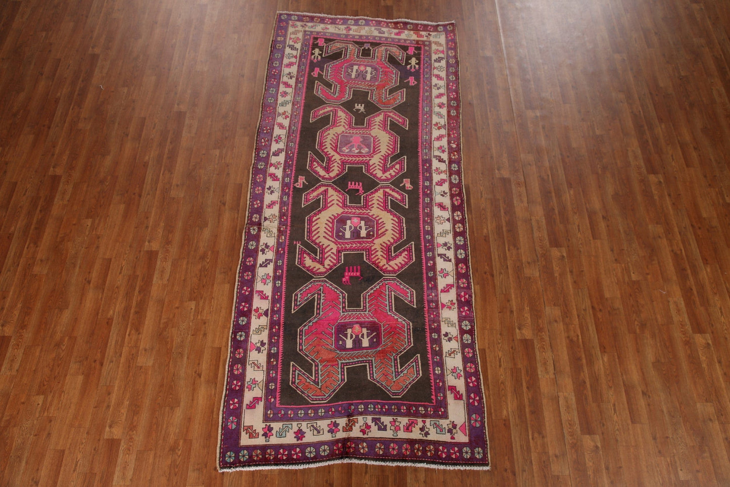 Handmade Ardebil Persian Runner Rug 4x10