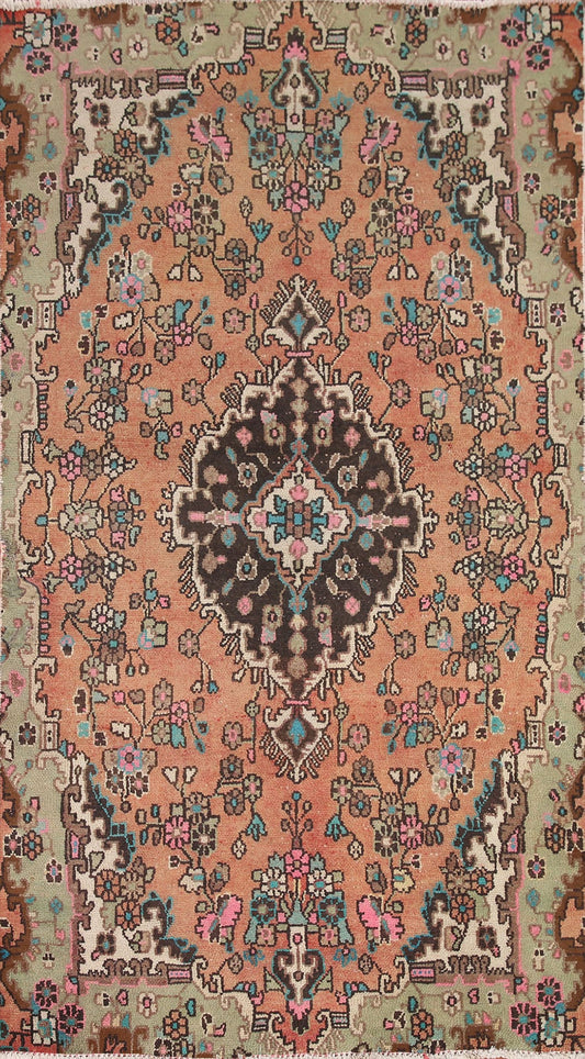 Vintage Wool Mahal Persian Area Rug 4x7